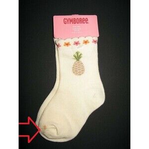 Gymboree baby girls socks pineapple beach shack tropical aloha sunshine 12-24 18
